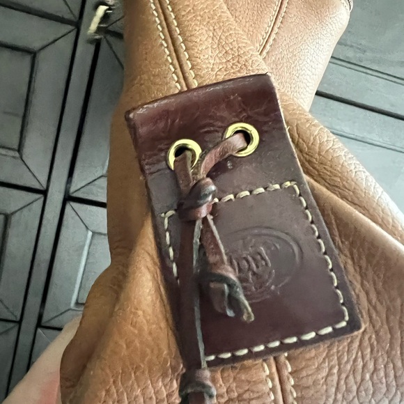 Dooney & Bourke Tan and Brown Leather Vintage Satchel - Picture 7 of 11